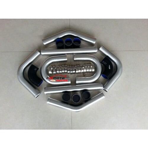 2"inch 51mm Aluminum Universal Intercooler Turbo pipe Kit + hose