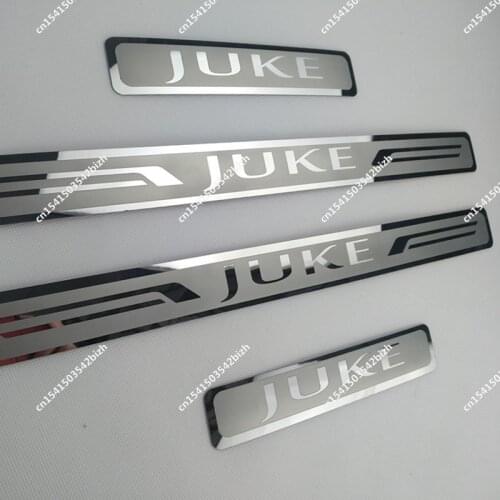 Car Accessories Stainless Steel door sill Scuff Plates for Nissan JUKE 2010-2020 4pcs