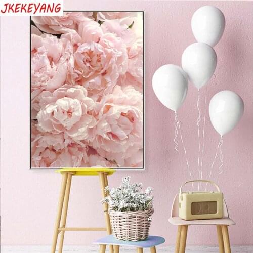 5D DIY square/round Diamond Painting Pink flower Cross Stitch Diamond Embroidery Pattern Rhinestone home decor J2746