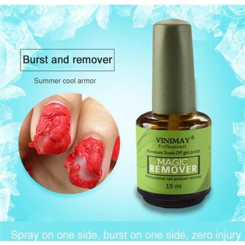 8/15ml Fast Manicure Remover Varnish Tool 15ml Burst Gel glue Soak Off Remover Polish Magic Napkin Cleaner Nail Polish