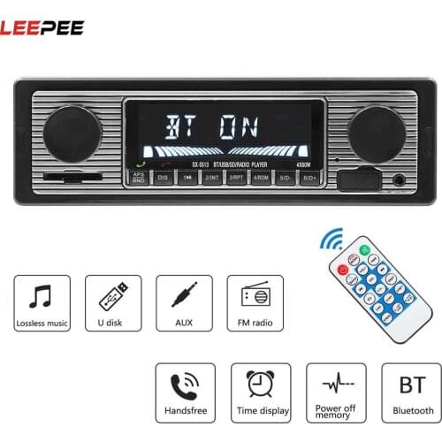 Audio FM MP3 Multimedia Player 12V Car Radio Stereo In-dash Bluetooth Wireless TF USB AUX Support Vintage Auto Electric Parts