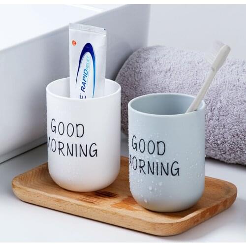 Brushing Cup Bathroom Tooth Cup Water Cup Household Plastic Couple Toothbrush Cup