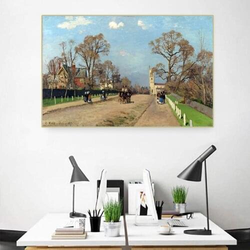 Citon Camille Pissarro《The Avenue, Sydenham》Canvas Art Oil Painting Artwork Poster Picture Modern Wall Decor Home Decoration