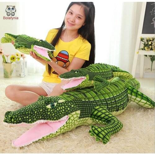 BOLAFYNIA Children baby Stuffed Toy Simulation Large crocodile plush kid toys birthday gift doll