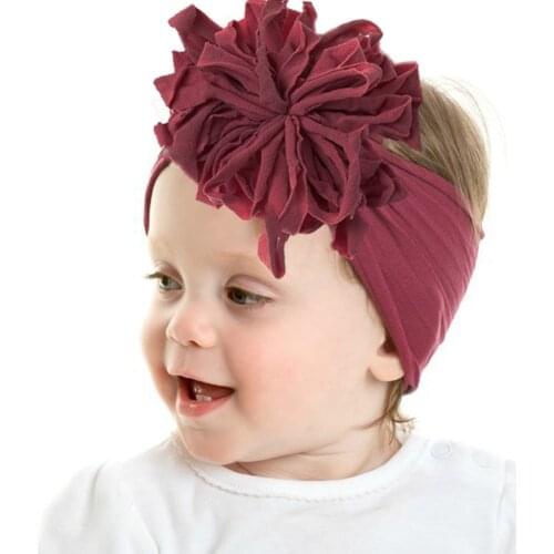 Baby Headband Nonly Big Flower Headbands Bow Hair Band newborn Girl Toddler Turban Head Wrap Children Hair Accessories 2021