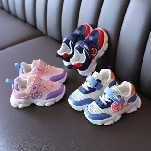 Boys Breathable Casual Sneakers Baby Toddler Shoes Girls with Anti-slippery Children Wear-resistant Sneakers Size 21-30 YR90410