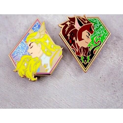 She-Ra Enamel Pin Princess of Power Catra Adora Accessory Nostalgia Medal Brooch Unique Jewelry Gift