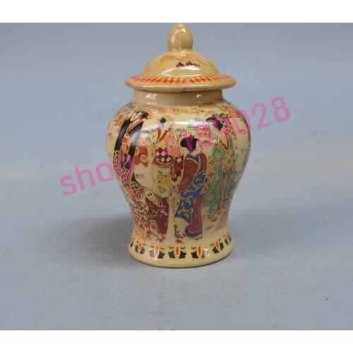 Enamel porcelain, Japanese ladies, ceramics generals cans, desktop decorations