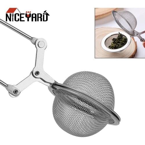 NICEYARD Stainless Steel Coffee Herb Spice Filter Diffuser Tea Infuser Handle Tea Ball Sphere Mesh Tea Strainer