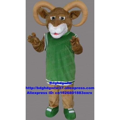 Brown Bighorn Sheep Ram Antelope Gazelle Goat Mascot Costume Adult Cartoon Suit Classic Giftware Start Business zx939