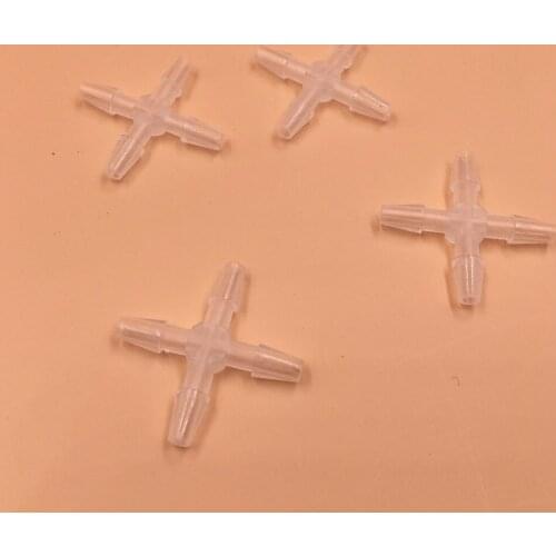 Cross type Eco solvent printer for Allwin Galaxy Xuli Roland Mutoh Flora Plastic ink hose connectors Cross shape fitting 10pcs