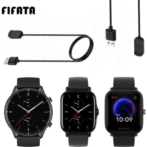 FIFATA 1M USB Magnetic Fast Charge Charger Cable For Xiaomi Huami Amazfit GTR 2/GTS 2/Bip U Smart Watch Charger Base Dock