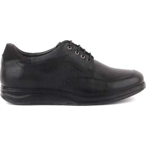 Sail-Lakers Black Leather Men 'S Casual Shoes