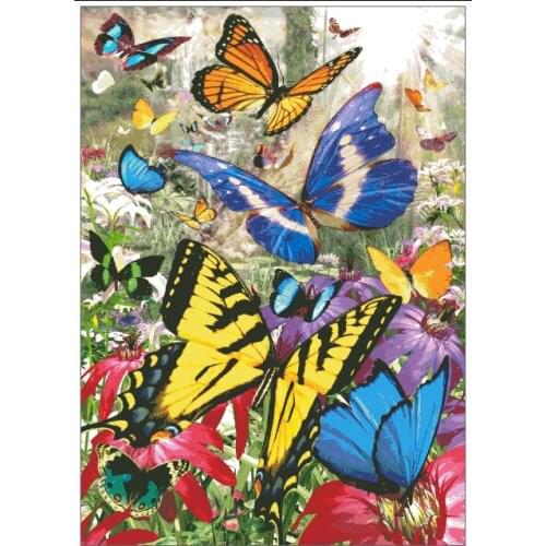 Tropical Butterfly Top Quality Cross Stitch Kits 14CT Unprinted Crafts Sewing kit Embroidered Art Handmade Home Decor