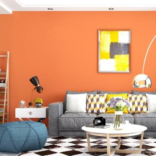 Wall Plain Modern Papers Solid Color Orange Purple Wallpaper Home Decor For Kids Children Living Room Bedroom Walls Papier Peint