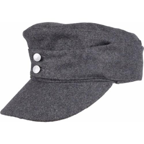 WWII GERMAN ARMY EM PANZER M43 M1943 FIELD WOOL CAP GREY IN SIZES