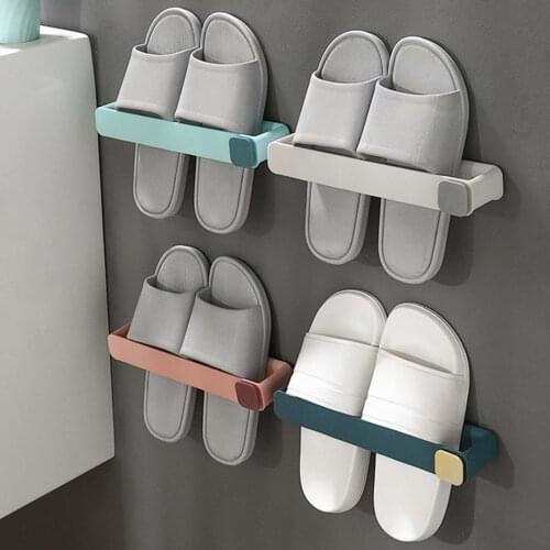 Paste Shoe Rack Shoe Storage Shelf Slippers Shoes Organizers Wall Rack Shoe Shelves Shoemaker For Living Room Bathroom 25