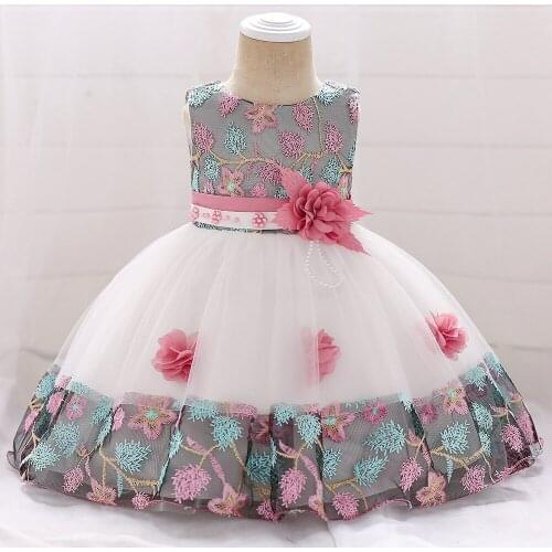 Summer Baby Girls Dress Newborn Baby Flower Princess Dress For Baby 2 1st Year Birthday Dress Newborn Costume Infant Party Dress