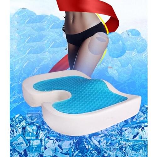 Coccyx Sciatica pillow Mesh Fabric pillowcase Gel Cushion Memory Foam Pillow U Shape Chair Cushion Anti-Decubitus Hemorrhoid