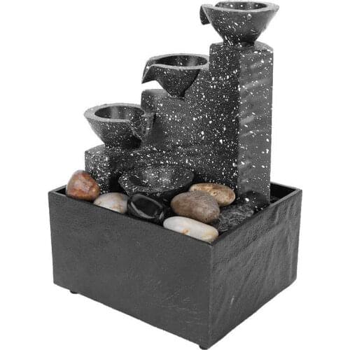 Hot Desktop USB Water Fountain Ornament Crafts for Indoor Home Office Table Decoration Figurine Home Decoration