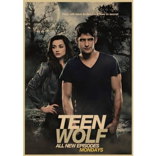 Classic Movie Teen Wolf Poster Retro Art Decor Living Bedroom Sofa Wall Decor Picture Quality Canvas Painting Home Decor A967