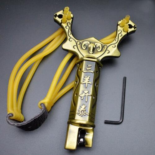 Powerful Aluminium Alloy Slingshot Crossbow Hunting Slingshot Catapult Camouflage Bow Catapult Outdoor Camping Kits with Compass