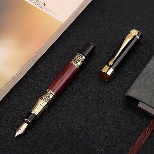 1pcs High quality classical fountain pen wood grain high-grade business pen metal signature fountain pen