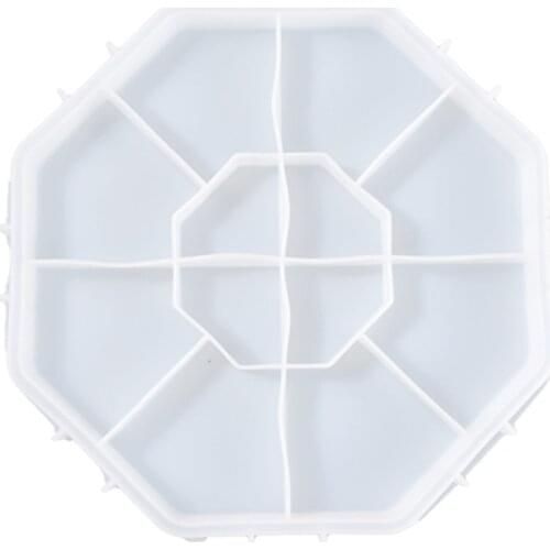 Octagon Storage Tray Epoxy Resin Mold Dish Plate Casting Silicone Mould DIY Crafts Home Decorations Making Tools