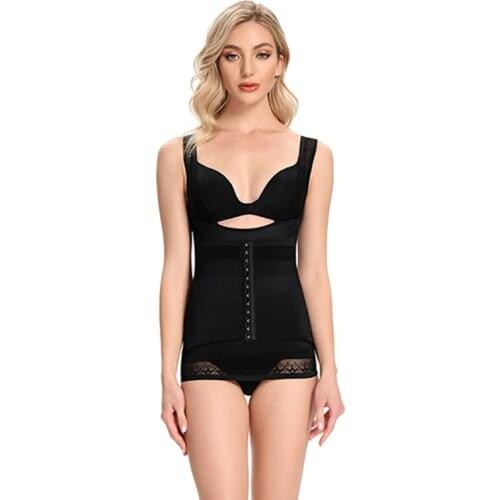 Women Body Shaper Bodysuit Shapewear Butt Lifter Tummy Control Waist Shaping Black Breasted Slimming Underwear Waist Trainer