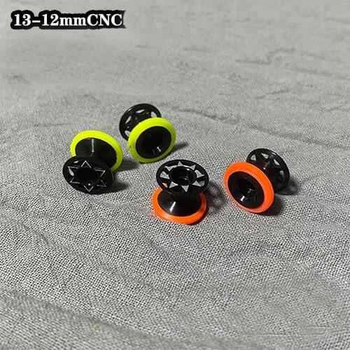 2PCS Original Tamiya CNC Process 13-12mm Roller Sawtooth/Sixth Star Hard Rubber Ring Low Friction Guide Wheel Tamiya Mini 4WD