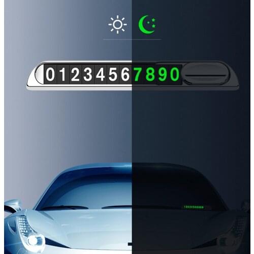 2021 Hot Sale Privacy Protection Night Luminous Mobile Phone Number Card temporary Parking Number Plate