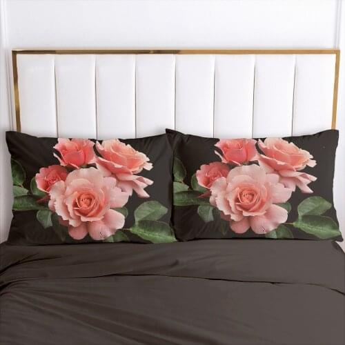 3D Pillowcase Pillow Case Custom 50x70 50x75 50x80cm Bedding For Wedding Flowers Decorative Pillow Cover Home Textile Microfiber