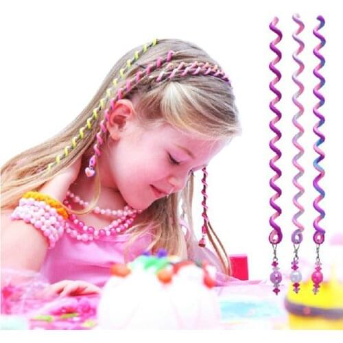 4Pcs DIY Kids Girl Mom Hair Braid Sticker Hair Accesories Cute Fashion Girls Kids Spiral Spin Hairpin Hair Curler Headwear