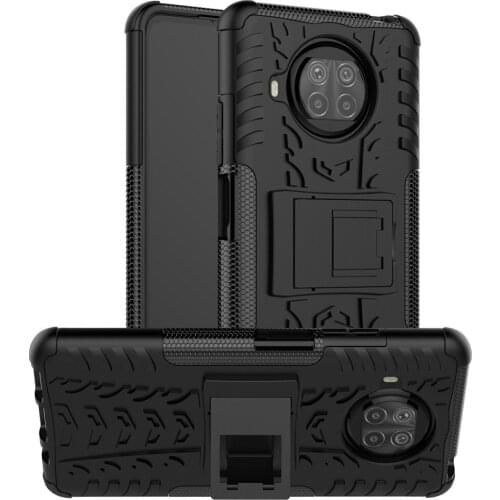 For Xiaomi Mi 10T Lite Case Luxury PC + TPU Cover Stand Armor ShockProof Case For Xiaomi Mi 10T Lite Mi10T Full Phone Cases