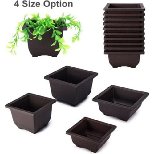 1PC Flower Pot Imitation Plastic Balcony Square Pots Flower Bonsai Bowl Planter Nursery For Nordic-style Home Decoration