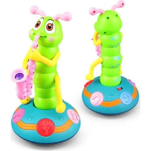 Electric Cute Worm Dancing Music Lighting Walking Cartoon Animal Doll Children Toys Birthday Gift