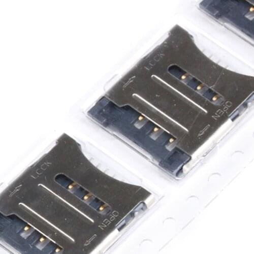 Hot sale 20PCS Flip a small card Micro SIM card connector 6P SIM card connector SIM card slot clamshell 6PIN