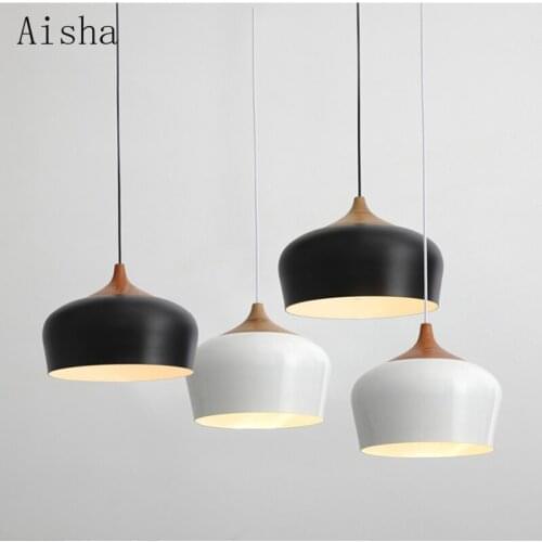 Minimalist Pendant Lights E27 Aluminum Lampshade Decor Hanging Lamp Light Fixtures Dia 30cm/35cm Living Room Decoration
