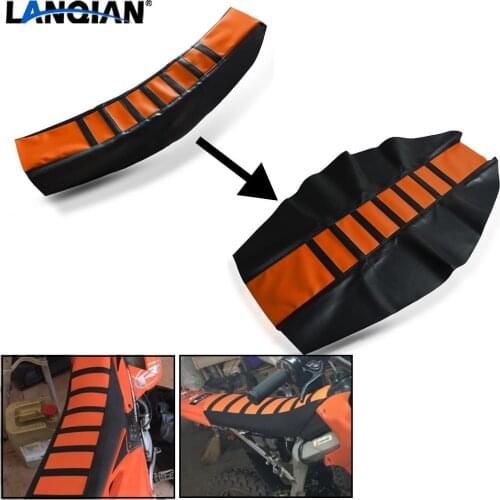 Motorcycle Leather Striped Soft-Grip Gripper Soft Seat For 65 85 125 200 250 300 350 400 450 500 530 SX XC EXC EXC R F W Parts