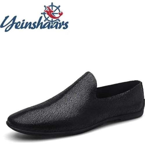 Mens Business Slip on Shoes Casual Leather Oxford For Men Brand Non-Slip Flats High Quality Office Footwear Summer Driving Shoe