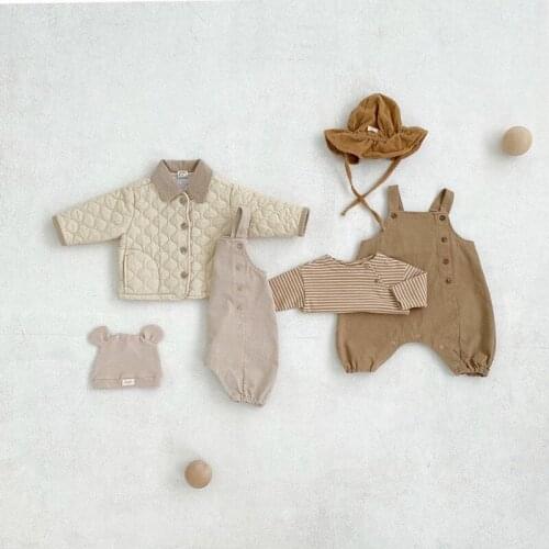 Soft Breathable Baby Boys Romper Spring Fall Buttons Design Suspender Jumpsuit for Toddler Clothing Children Bodysuit Overalls