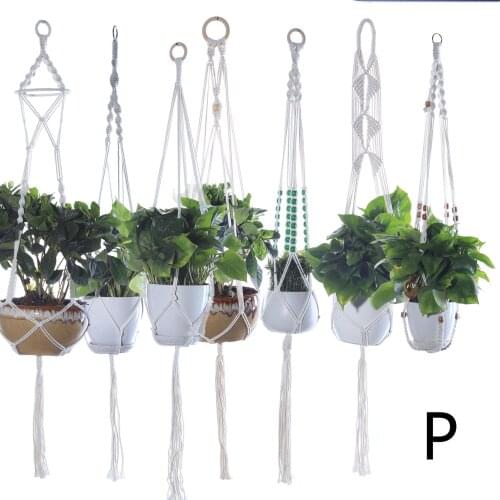 Macrame Wall Hanging, Plant Hanger, Macrame Colgante De Pared, Flower Pot Hanger For Wall Decoration Countyard Garden