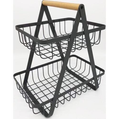 Fresh second floor iron storage basket bathroom dining table kitchen storage rack bedroom living room storage basket