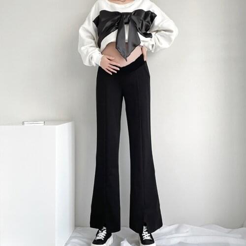 New pregnant womens pants spring and autumn tide mothers wear pregnant women low waist belly lift pants trousers leggings