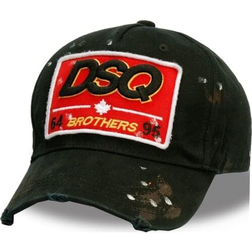 Wholesale Cotton Baseball Caps DSQ Letters High Quality Cap Men Women Customer Design DSQ Logo Hat Black Cap Dad Hats