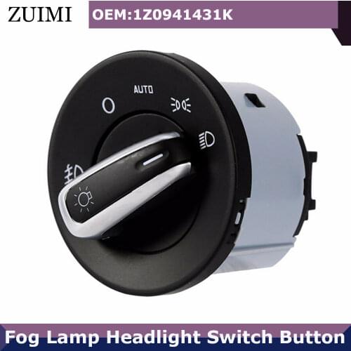 1Pcs Headlight Switch For Octavia II 04-13 Headlight Fog Light Lamp Control Switch 1Z0941431K For Skoda Car Accessories