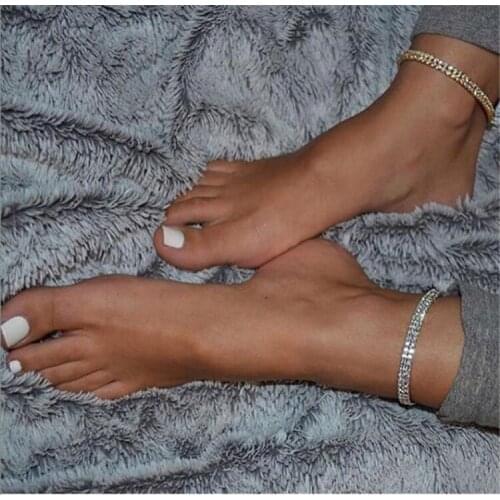 Beach Jewelry Tennis Chain Ankle Bracelet Curb Iced Out Sparkle bling Anklet CZ Cubic Zirconium Minimal Cute Anklet Bracelet