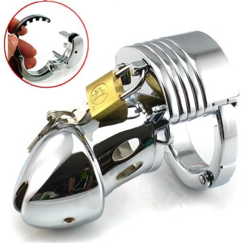 Chastity Cage Cock Ring Sex Toys for Men Ring Bdsm Toys Chastity Belt Male Penis Cage Steel Penis Lock Men Chastity Cage Metal