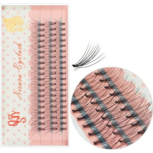 QSTY Natural Soft False Eyelash Extension Deluxe Lashes Russian Volume Flase Eyelashes Fans 20D Eyelashes Makeup Mink Cilias