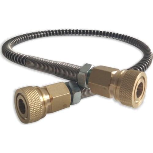 AC8046 Paintball Airsoft High Pressure Hose with Spring Wrapped for Pneumatics Equipment 50cm M10*1 Male thread Quick Connector